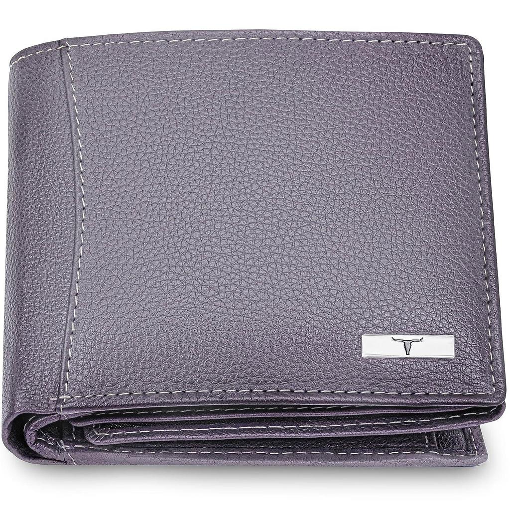 Мужской светло-серый кожаный кошелек Oliver