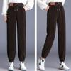 Plush and Thick Pants for Women, Versatile In Autumn and Winter, Straightened and Casual Harun Women's Pants