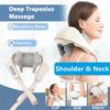 Wireless Cordless Massage Pillow Portable Hot Compress Shoulder Massager  Travel