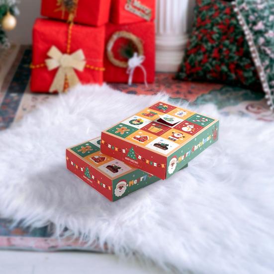 5 шт., рождественская пустая подарочная коробка, 12 сеток, забавный тычок пальцем, сделай сам, детский обратный отсчет, Адвент-календарь, сюрприз, слепая коробка, новогодний фестиваль, подарок