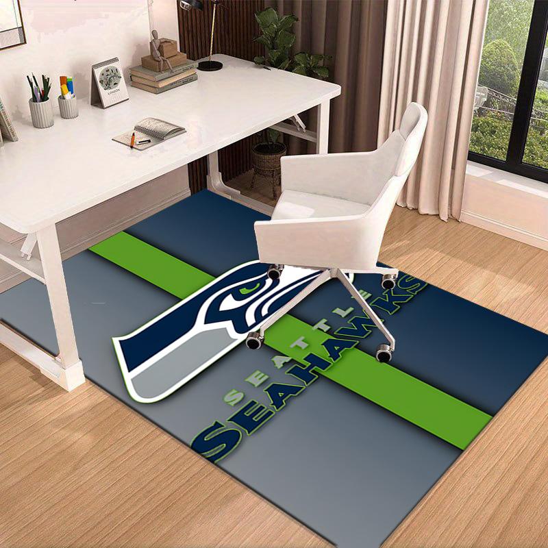 Seattle Seahawks Logo Area Rug for Office, Chair Rug, Decorative Carpet Livingroom Mat, Large Size Fan gifts Christmas gifts