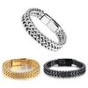 Hip-hop Jewelry Gift Chain Link Bracelet Titanium Steel Punk Thick Unisex Bangles Double Layered for Men