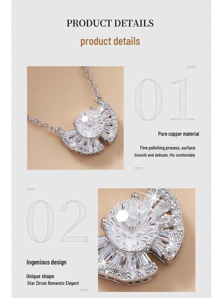 Корейское ожерелье-ключица в стиле легкой роскоши с цирконом для женщин