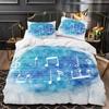 Music Note Quilt Pillowcase 2 or 3 Pieces of Music Bedding Set Single Bed Double Bed Full Size Bedding Suitable for Girls, Boys and Musicians Room