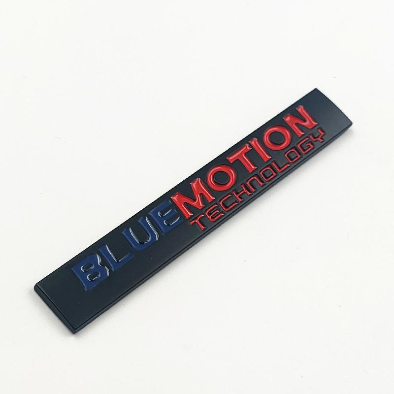 3d Metal Blue Motion Logo Bluemotion Emblem Car Front Grill Rear Trunk Badge for VW Bluemotion Sticker Accessories BAI1