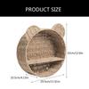 Cartoon Bear Ear Floating Shelves Cute Round Shape Rattan Woven Wall Shelf Hanging Storage Basket Plant Rack Home Decors