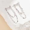 RINNTIN APE151 New Double Chain Tassel Drop Earring 925 Sterling Silver 14k Gold Plated Twisted Link Chain Fine Jewelry Earrings