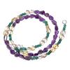 Natural Amethyst Citrine Aventurine Gemstone Smooth Beads Necklace 17" UB-4470 UB-4470