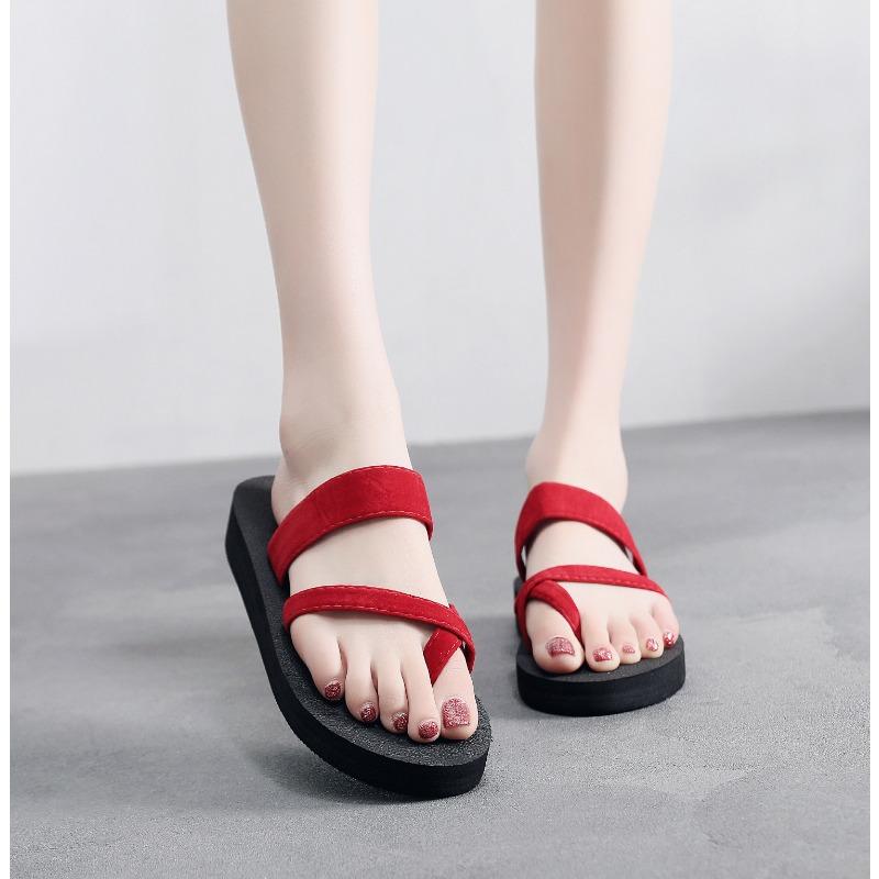 Summer New Toe Flip Flops for Women's Casual Sandals and Slippers, Women's Clip On Beach Shoes, Comfortable Flat Sandals and Slippers