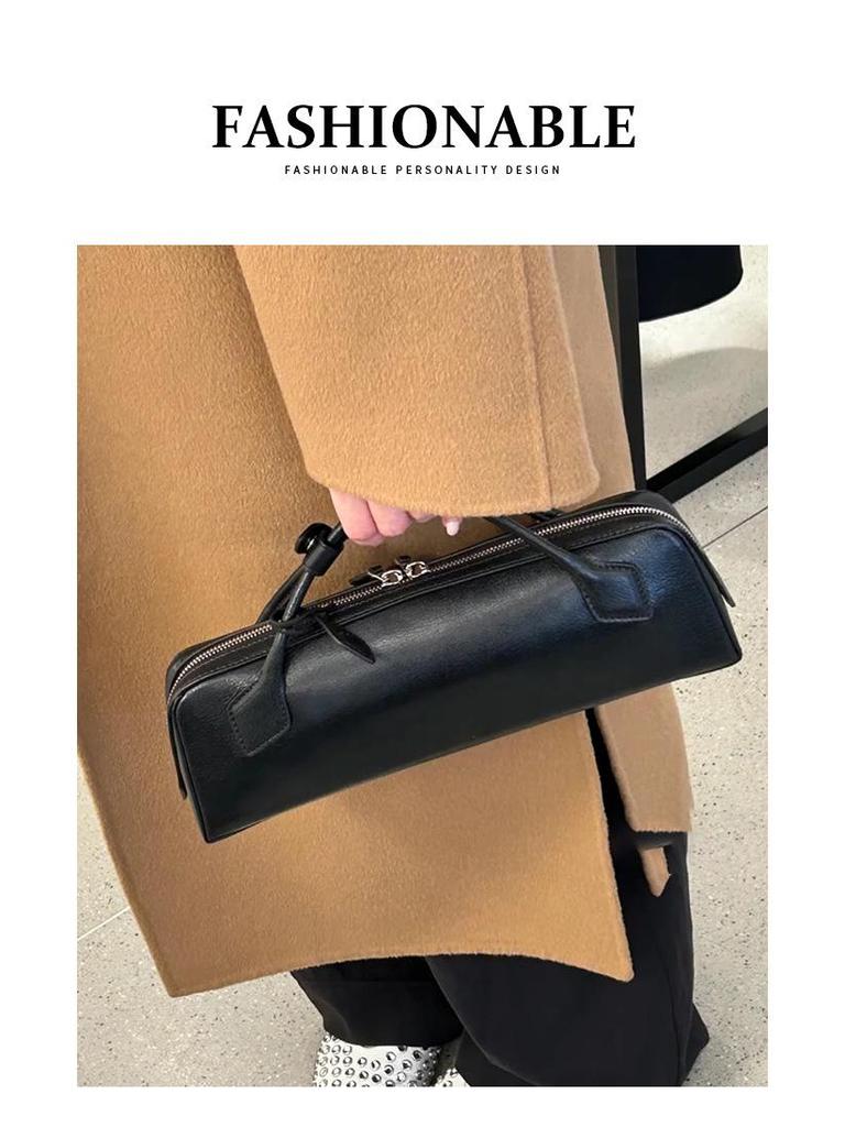 Европейский и американский стиль, женская сумка-багет из натуральной кожи через плечо - модная коровья кожа первого слоя для поездок на работу и уличного стиля