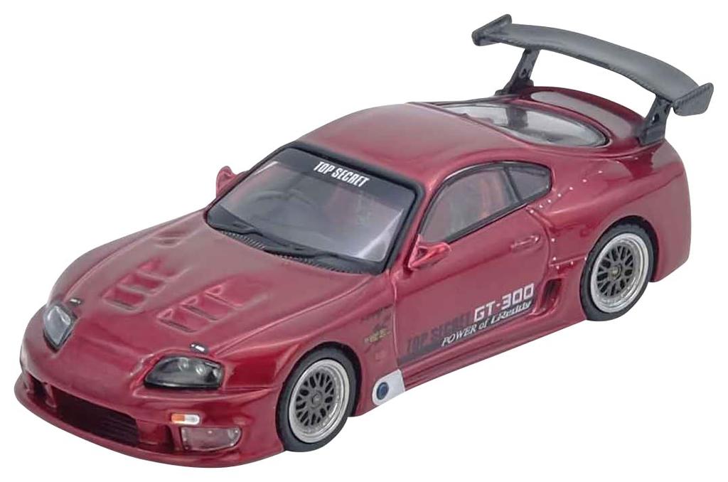 Inno Models Scale Toyota Supra TOP SECRET Red Finished Product 1/64 (A80) A80TS-RED