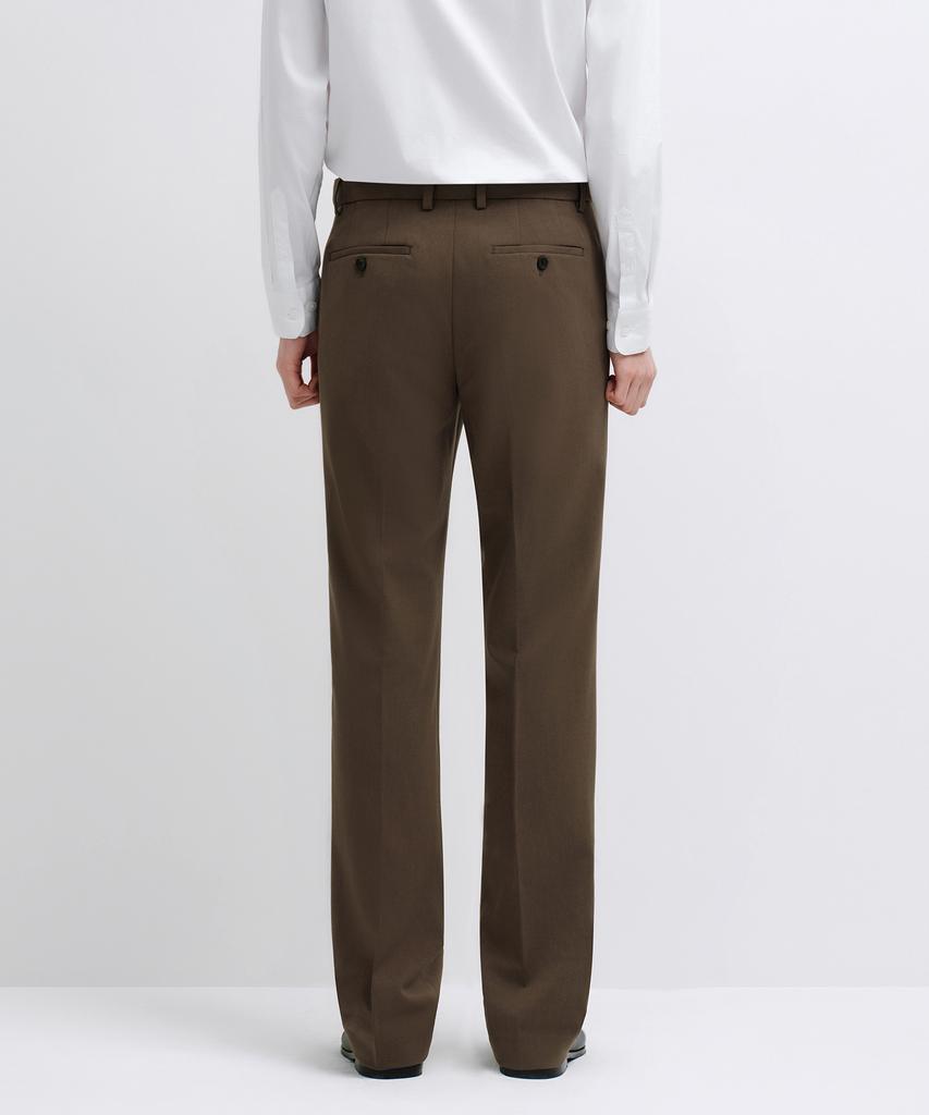 MUSINSA STANDARD Semi-Wide Hidden Banding Slacks [Brown]
