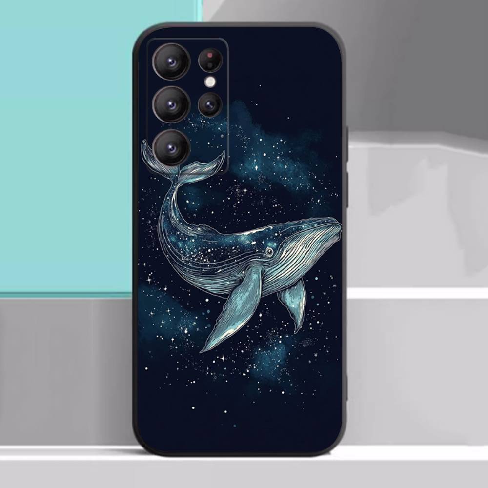 Чехол 'Космический Океанский Кит' Для Samsung Galaxy Чехол S25 S23 S22 S21 S30 S20 S10 Ultra Plus FE ТПУ Мягкая Крышка