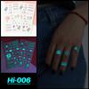 Little Sexy Cute Tattoo for Women Glowing Dark Taty Waterproof Fake Tatoo Luminous Tattoo Stickers Body Art Cartoon Tattoo