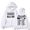 Rock Band O-Oasis Live 25 Tour 2025 Hoodie Men Women Gothic Hip Hop Vintage Long Sleeve Loose Fleece Sweatshirt Streetwear Male