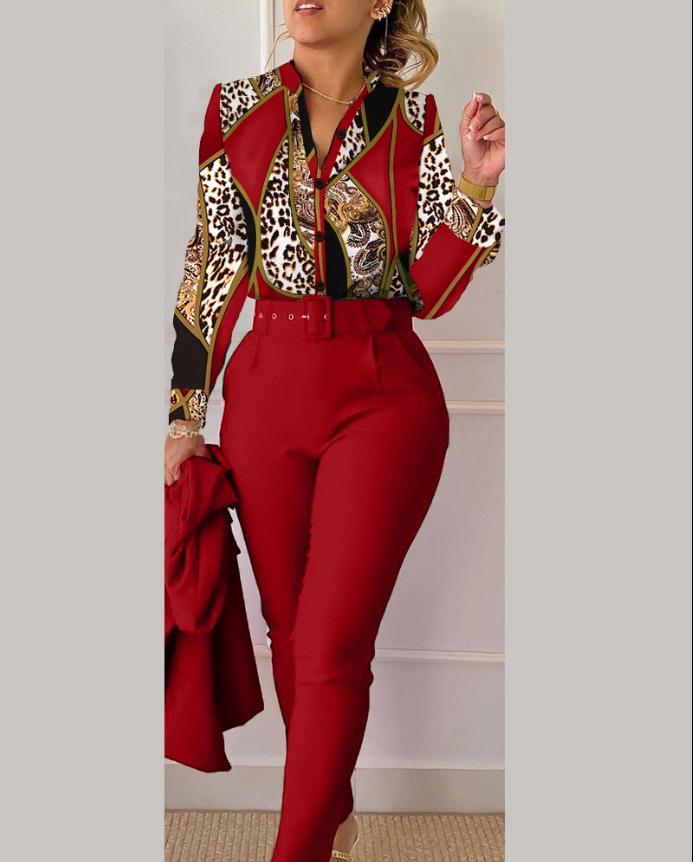 Women's Cross-Border Sweet Style Long-Sleeved Fashion Polyester Casual Set (No Coat) - New Arrival