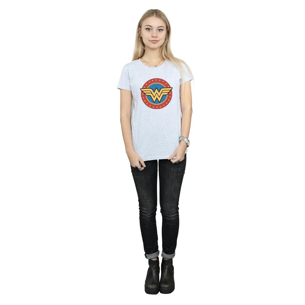 DC Comics Womens/Ladies Wonder Woman Circle Logo Cotton T-Shirt