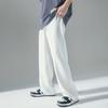 Men's Summer Ice Silk Wide-Leg Pants - Loose, Straight, Floor-Length Suit Pants 