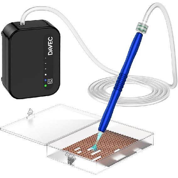 Ручка для алмазной живописи, Перезаряжаемая вакуумная ручка для алмазной живописи 1500 мАч, Наборы инструментов для алмазной живописи для взрослых с USB-зарядкой, Электрические аксессуары для алмазной живописи с