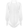 Womens Casual Long Sleeve Sun Protection Tops Open Front Chiffon Wraps Pleated Shawl Cover Ups Beachwear