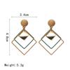 Women Fashion Rhombic Classic Geometric Personalized Pendant Earrings Jewelry AVE