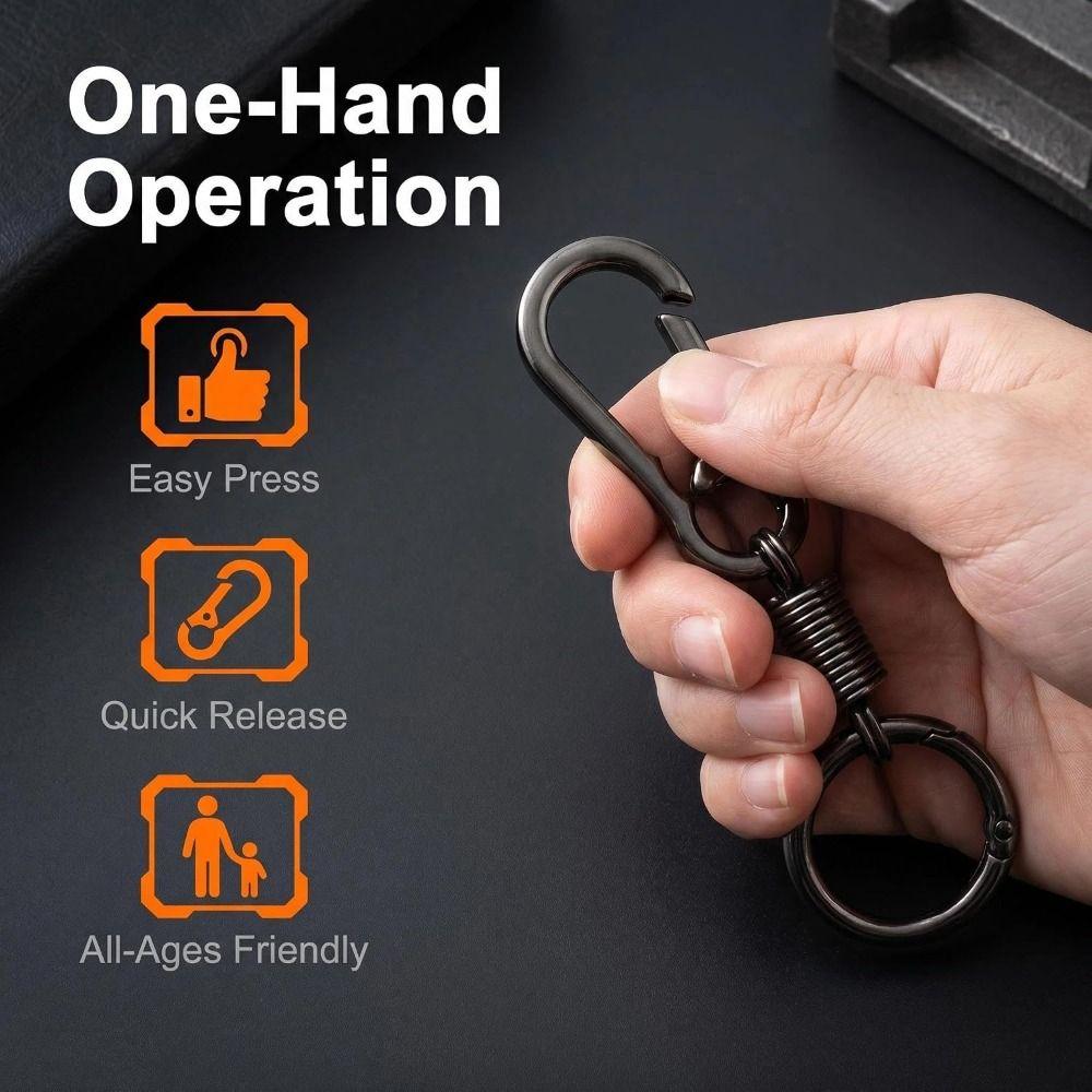 10pcs Anti-Theft Key Ring Clip Multi-Functional Spring Carabiners Portable Metal Keychains Luggage