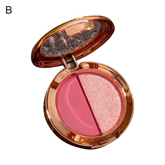 Палитра теней для век Eye Shadow Plate Mini Portable стильная жемчужно-оранжевая с золотым блеском для фотографии