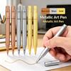 3 Colors Metallic Paint Markers | Permanent Waterproof Art Pens For Diy Crafts & Rock Painting