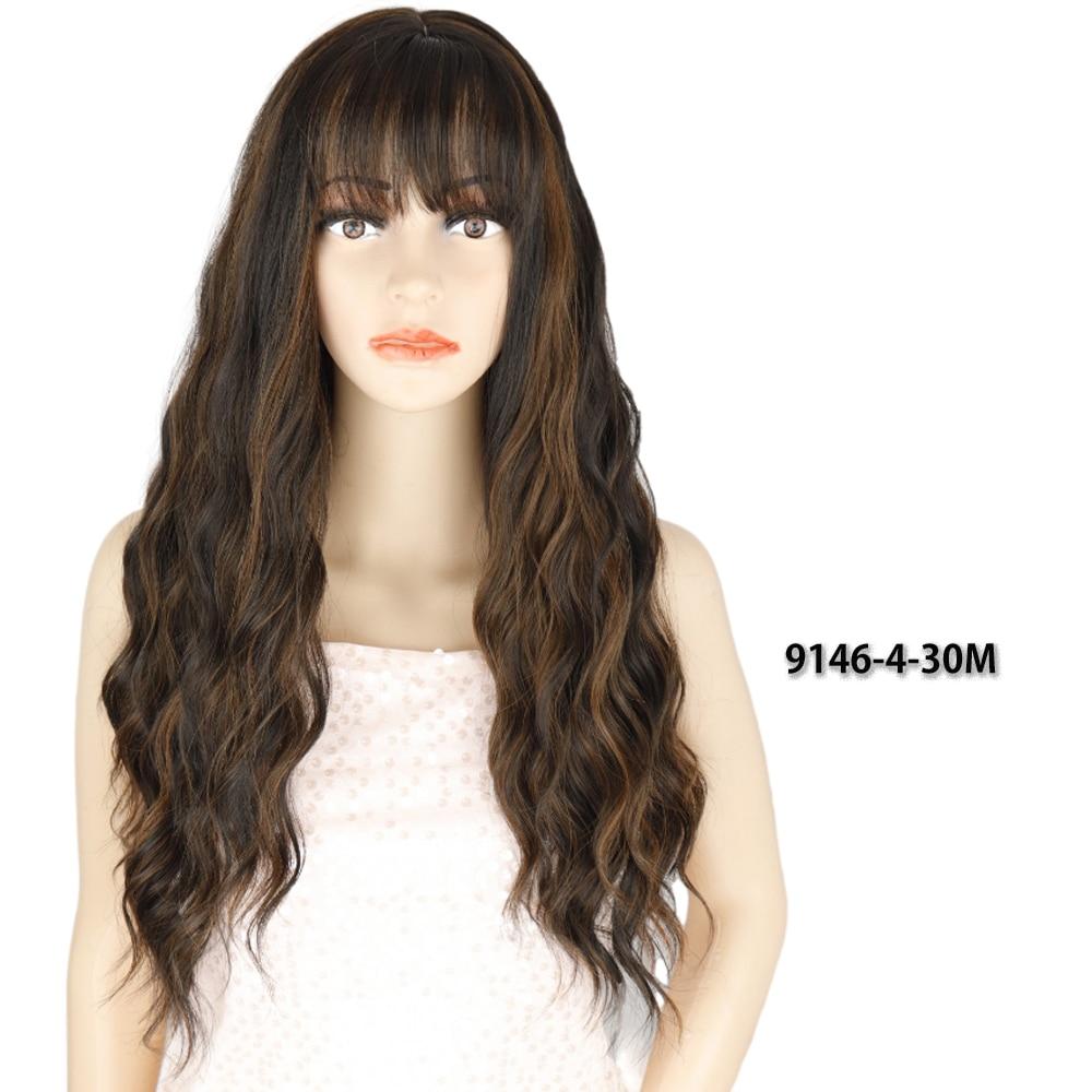 Синтетический длинный оранжевый парик с золотыми медовыми волнами и яркими пятнами, парик для косплея, женский термостойкий средний парик