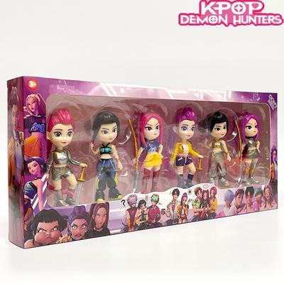Набор из 6 фигурок K-pop «Охотники на демонов», ПВХ-модели, мультяшные девушки, игровые периферийные устройства, украшение стола, коллекционная кукла, подарок.