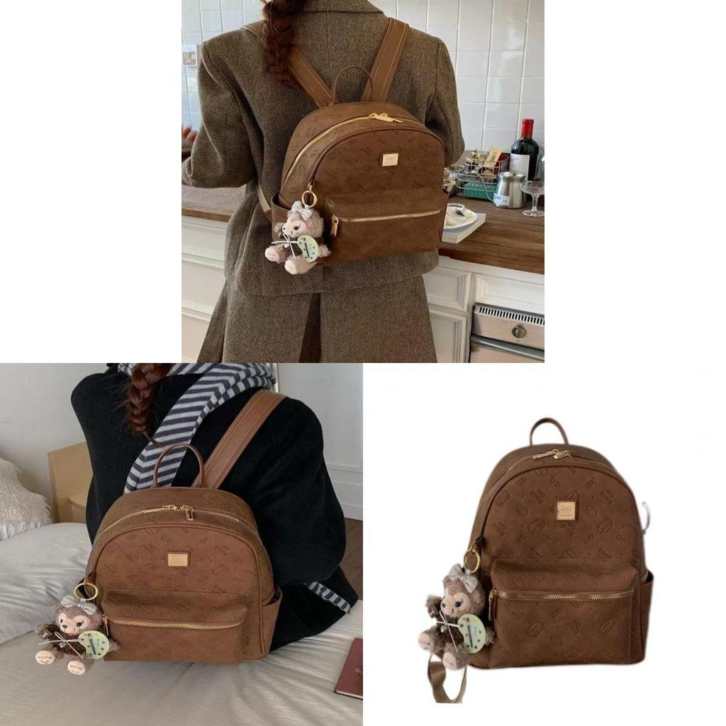 Modern Cute Cat Backpack Pu With Duffy Pendant And Easy Carry For Casual Outings