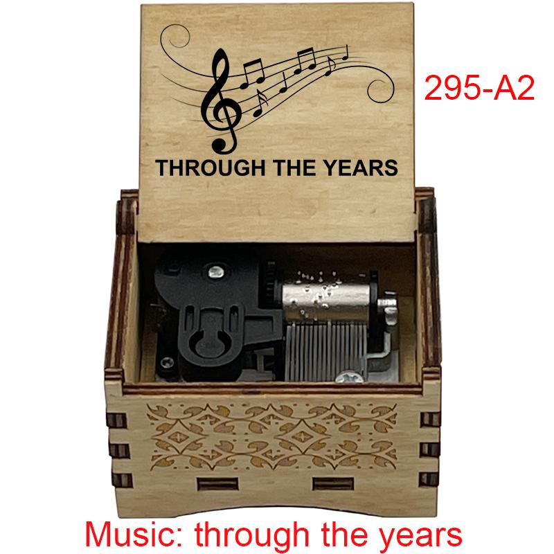 Classic Through the Years Wind Up Music Box 18 Tones Mechanical Movement Friends Birthday Family Festival Wooden Gift 3