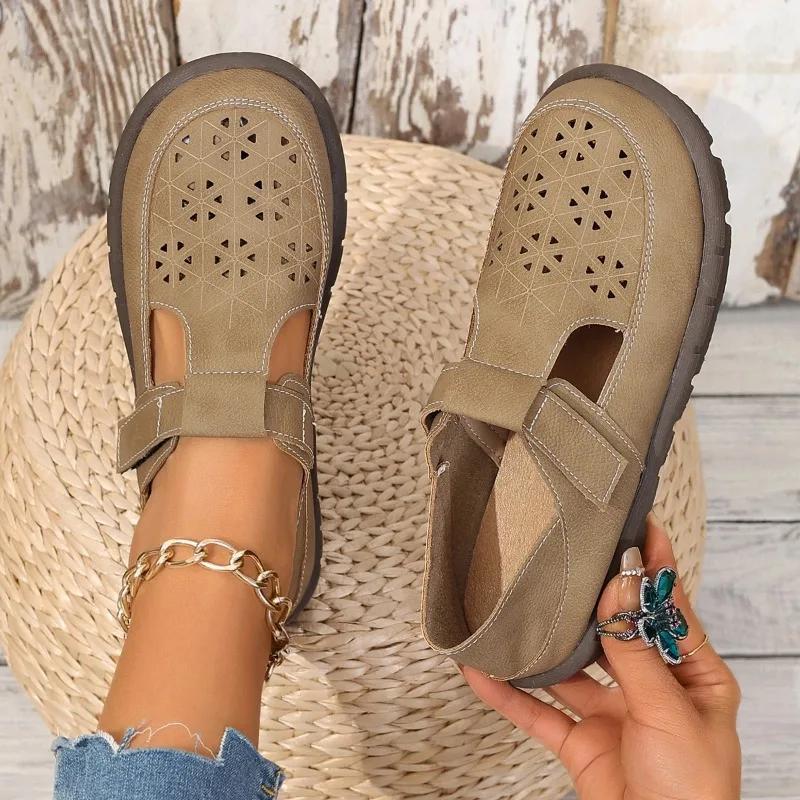 Новые летние удобные женские сандалии с большим носком из хлопка и конопли в стиле ретро на толстой подошве, цвета хаки, Zapatos Mujer