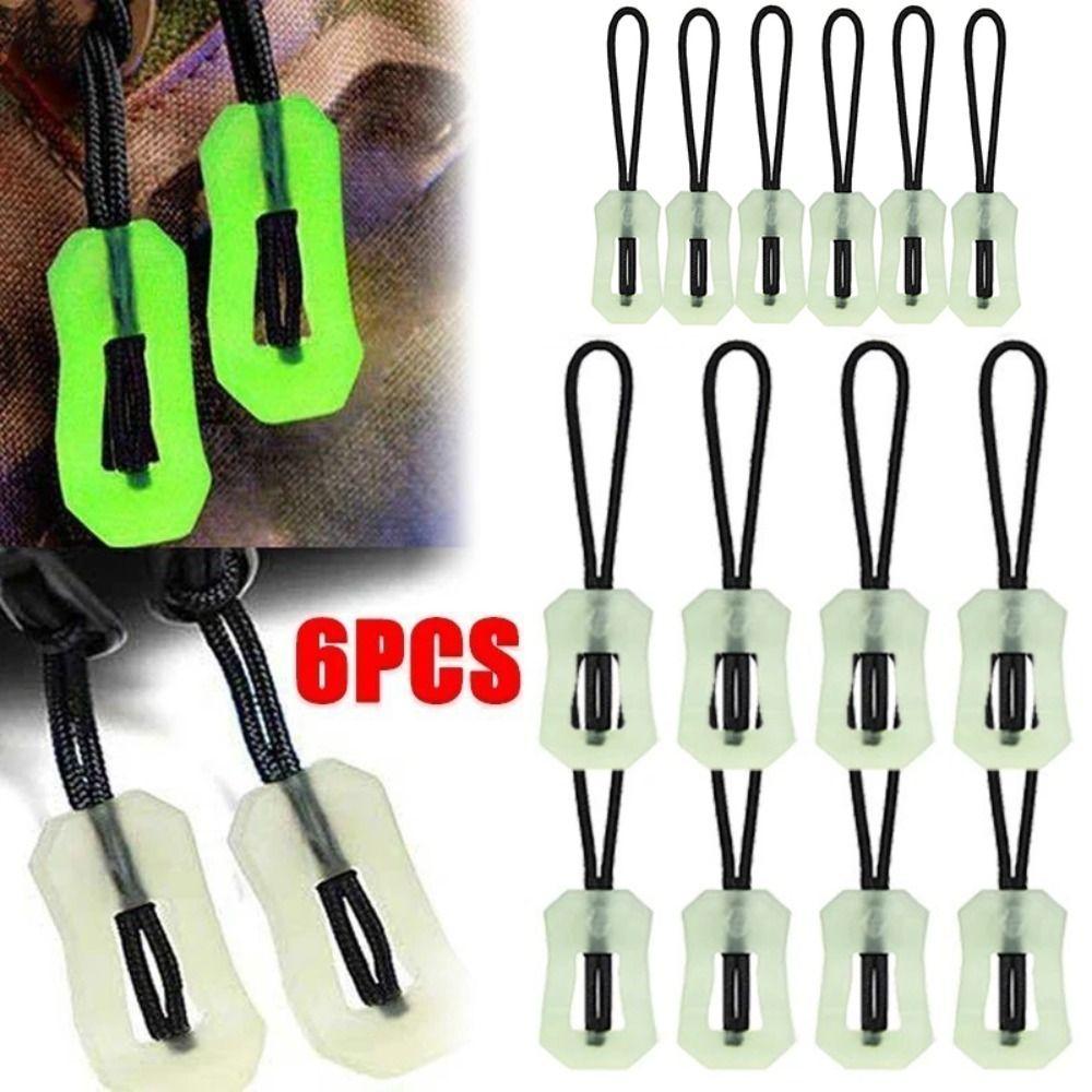 6 шт. маркеры для веревок-молний, светящиеся в темноте, набор для самостоятельного ремонта головки молнии, швейный инструмент