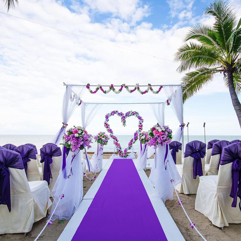 Shappy Фиолетовый Ковровая дорожка для вечеринки Толщина 55 г/м² с ковровым скотчем Коврик для прихожей для выпускного свадебного торжества Танцпол Уличные аксессуары(2,6