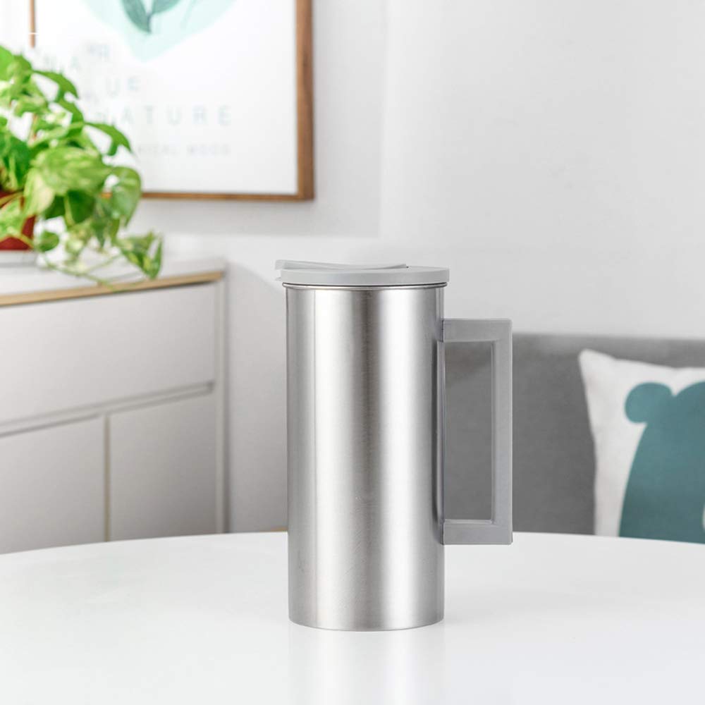 The 1.8-liter stainless steel thermos pot with lid can hold water, coffee, juice, iced tea, milk, etc., suitable for catering establishments and hous