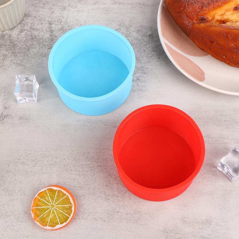 1 шт. 4-дюймовые силиконовые мини-формы для торта, круглая форма для выпечки, самодельная антипригарная силиконовая форма для выпечки, форма для выпечки, многоразовые формы для торта