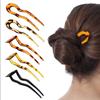 Инструмент для девочек изогнутая шпилька для волос ацетатная вилка для волос U-образная шпилька для прически аксессуар для волос палочка для волос