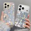 Retro Flowers Pattern Laser Phone Case For iPhone Air 17 16 15 14 13 12 Pro Max 16 15 Plus 13 17 Pro 11 Shockproof Hard PC Cover