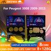 8G 256G автомобильный радиоприемник стерео Android 14 Carplay для Peugeot 3008 2009 - 2015 мультимедийный видеоплеер HD экран GPS Авторадио WIFI 4G