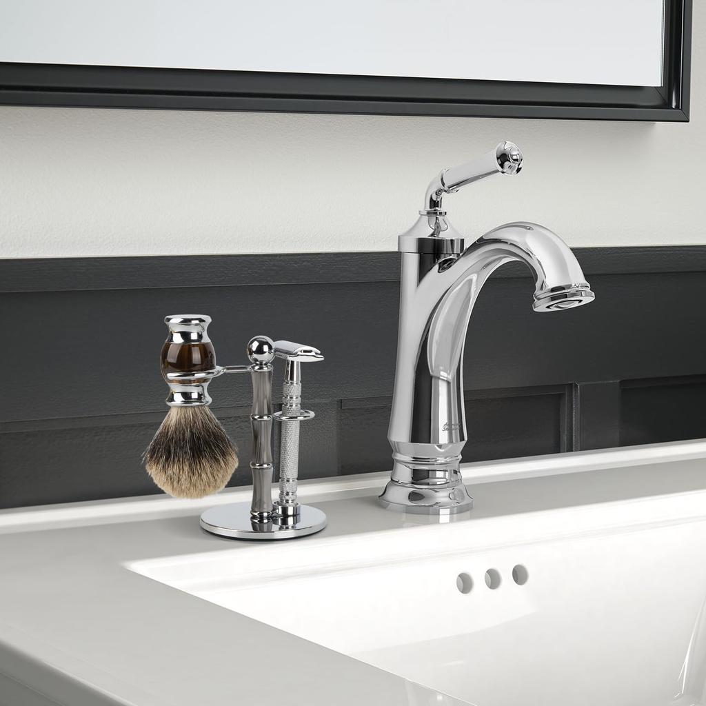 Linkidea Stainless Steel Razor Stand and Brush Holder with Creative Safety Shaver Compatible with Vikings Blade Chieftain and Odin Non-Slip Base,