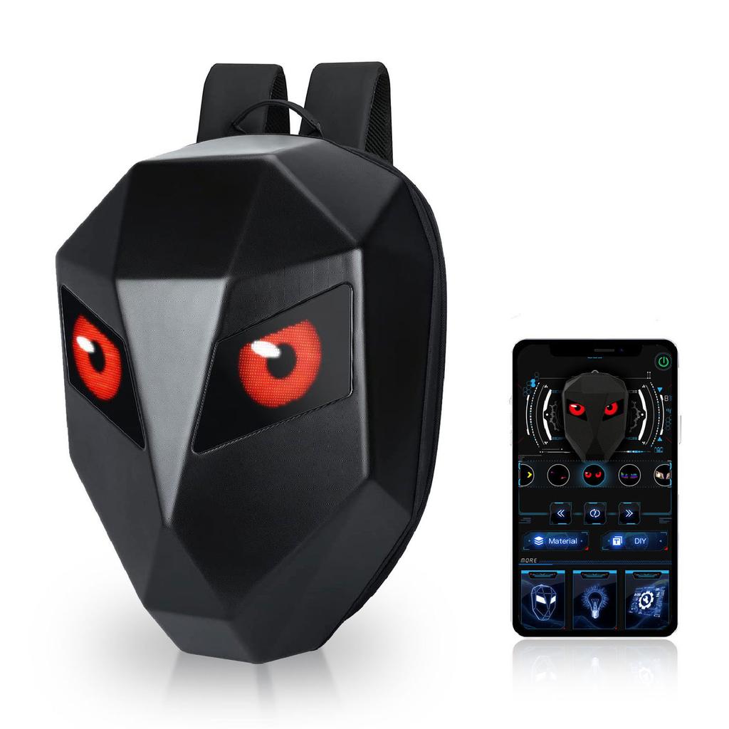 Светодиодный рюкзак DIY Pattern Hard Shell Шлем Сумка для ноутбука Мотоциклетный рюкзак для велоспорта Путешествия