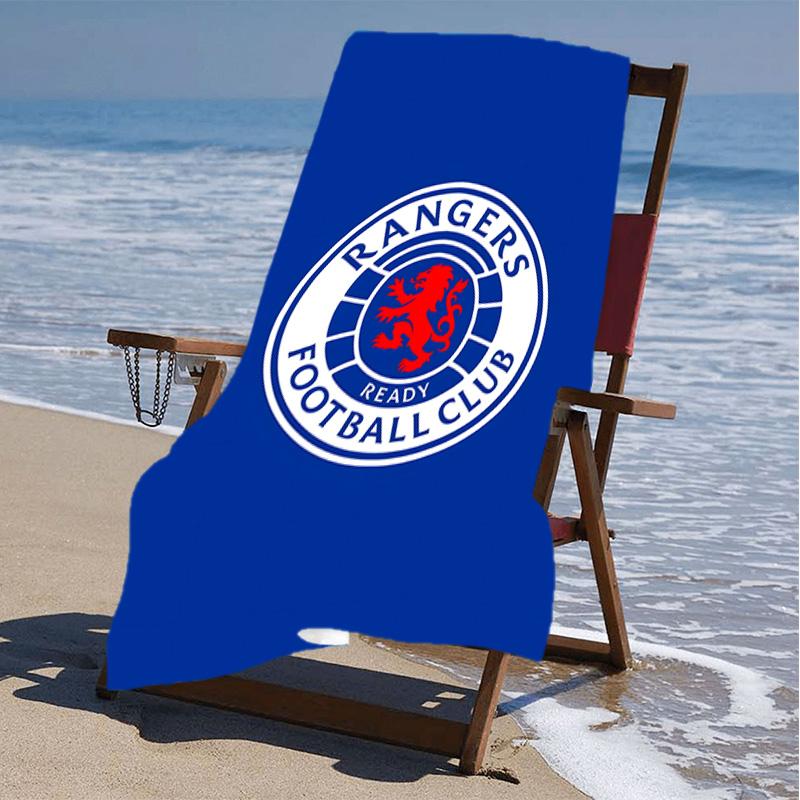 1pc Glasgow Rangers Beach Towel, Beach and Seaside Swimming Pool Equipment, Fashion Pattern, Rectangular, Travel Essentials