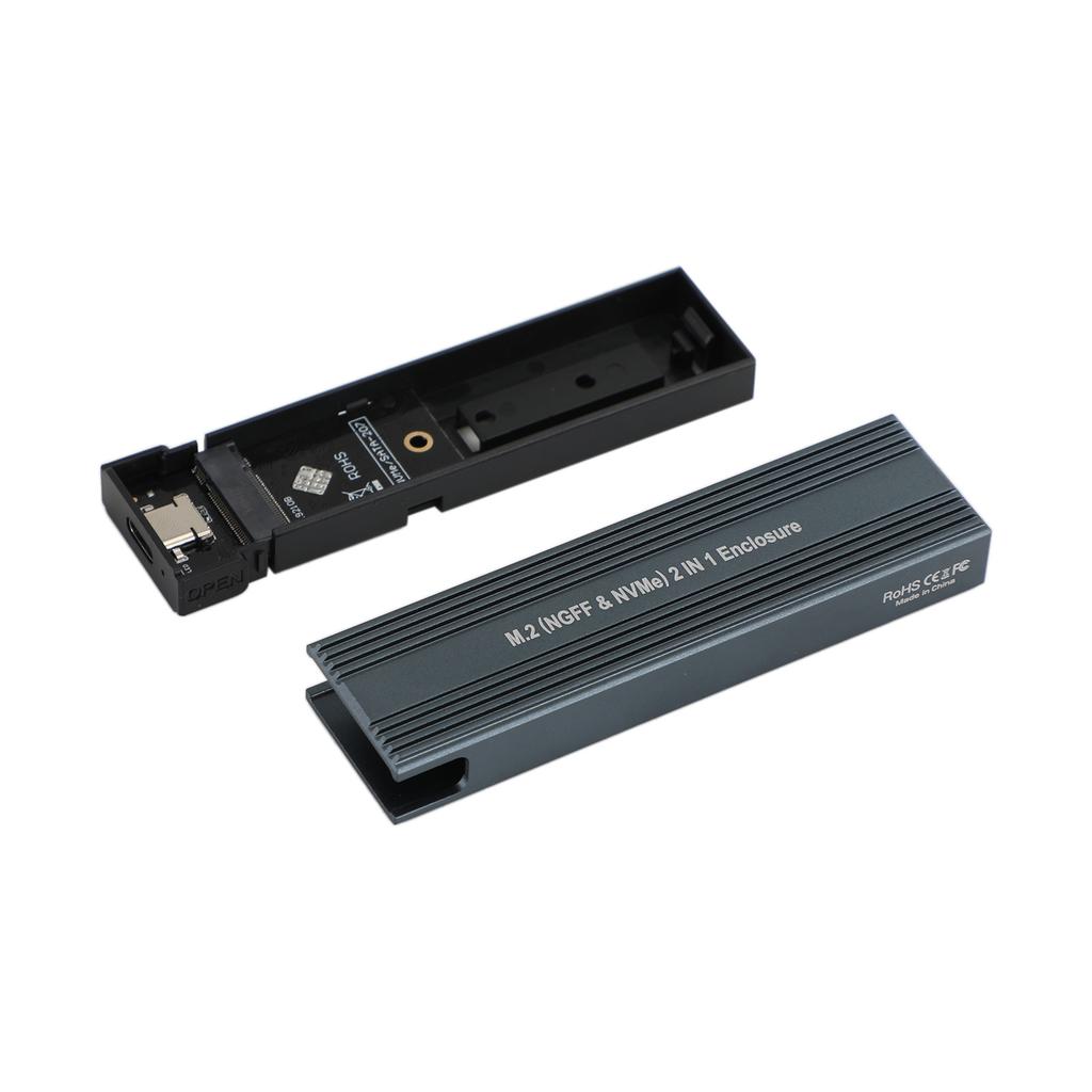 M.2 NVME SSD Adapter USB 3.1 Dual Protocol Hard Drive Enclosure 10Gbps