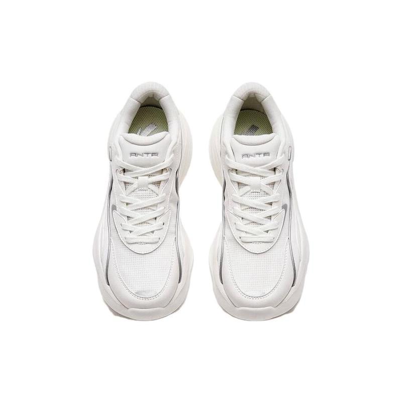 Anta Meow Shoes 3 Нескользящие Износостойкие Низкие Кроссовки на Толстой Подошве Женские Белые Кроссовки 922338888-1