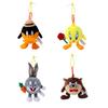 Новая милая мультяшная 8 см Шарообразная Плюшевая игрушка-брелок Looney Tunes Багз Банни Твити Мягкая милая коллекционная игрушка Подарки