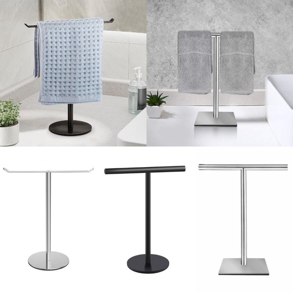 Держатель Т-образной формы из нержавеющей стали, подвижные полки для ванной комнаты, новая стойка-вешалка для полотенец, ванная комната