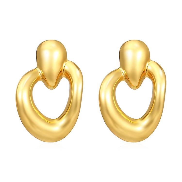 Ретро глянцевый нишевый дизайн простые нерегулярные геометрические формы персонализированные женские серьги