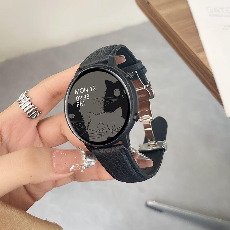 Women's Multifunctional Smartwatch with Offline Payment, Genuine Leather Strap, Bluetooth Call, Sports Features - Model CY700