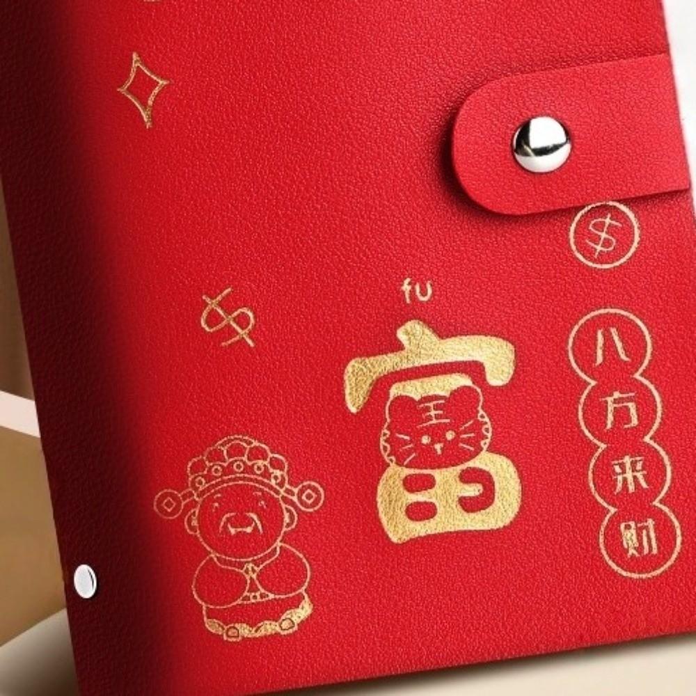 Chinese New Year Envelop Savings Challenges Book God of Wealth Style Cash Budget Notebook  Unisex
